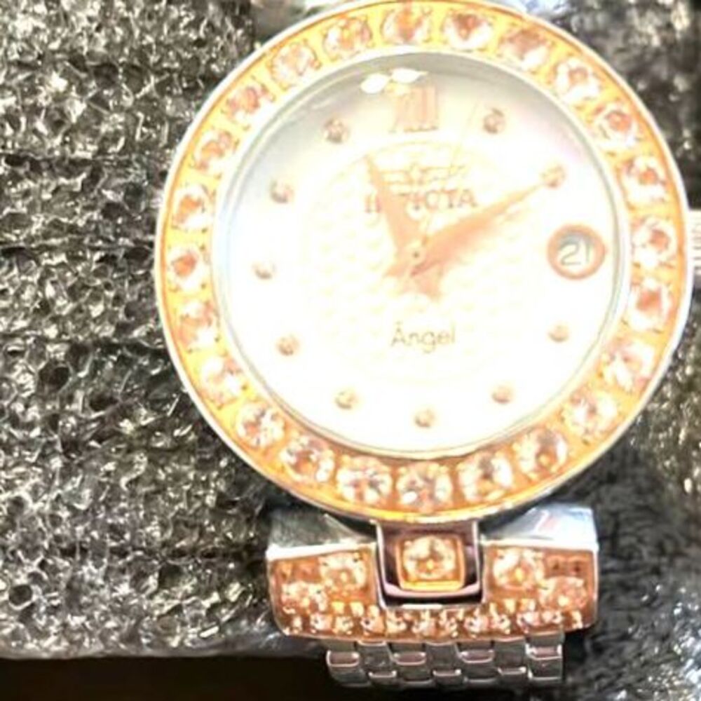 Invicta Women's Angel Blush Hearts Quartz 4.04ctw Morganite Bracelet Watch